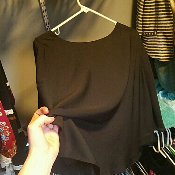 Black cape blouse! Size medium, like new! - Picture 3 of 3